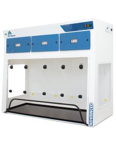 Polypropylene Construction, Purair®ADVANCED Ductless Fume Hood, 69" / 1800mm Nominal Width, Includes TRAY-P30, DWYER Airflow Meter, Standard Depth, 115V 60Hz, North American Cord set (unless specified). Requires Minimum Two ASTM-XXX Main Filters and Two O